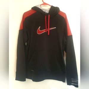 Nike Therma-Fit Black and Red Size L Hoodie